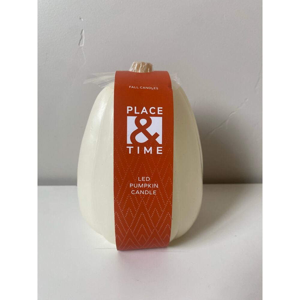 Place & Time LED Pumpkin Fall Candle